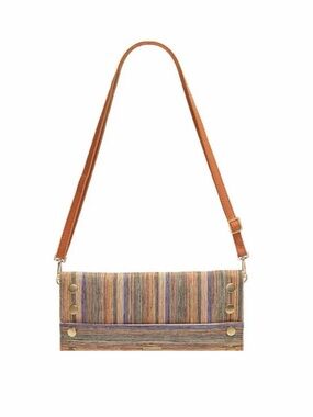Hammitt Ryan Valley Sunset Stripes Clutch Purse Crossbody Bag NWT